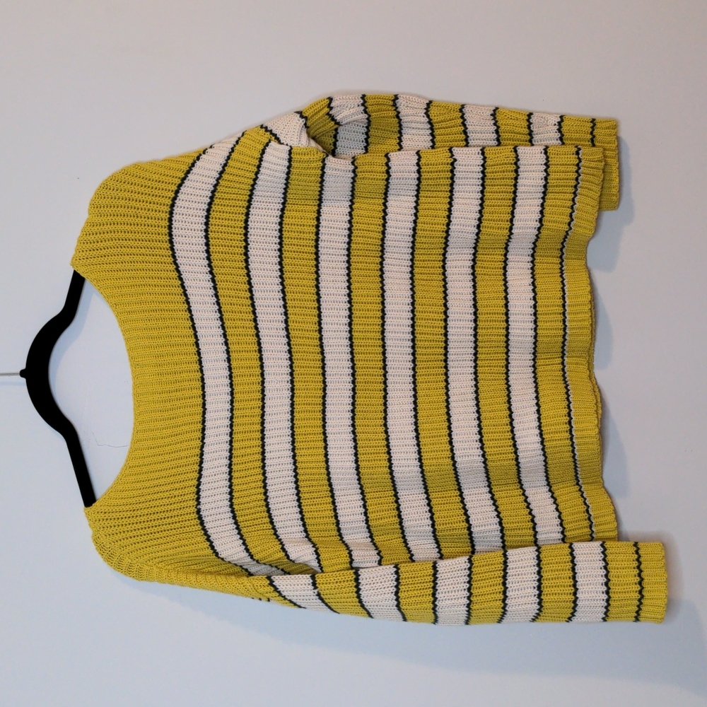 Lilla P Semi-Cropped Stripped Sweater - Picture 3 of 3